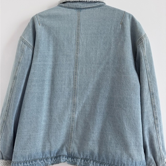 Light Blue Denim Jacket with Sherpa Lining - Picture 2 of 3
